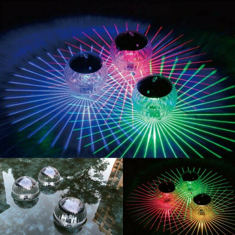 1Pcs 뜨거운 LED 태양 전원 램프 멀티 컬러 변경 물 드리프트 램프 부동 빛 수영장 정원 dropship에 대 한 방수